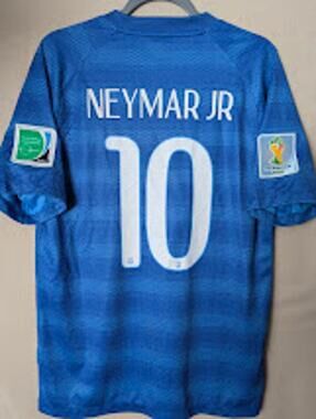Brazil 2014 Neymar Jr Away Jersey Mens Medium Nike World Cup Patched